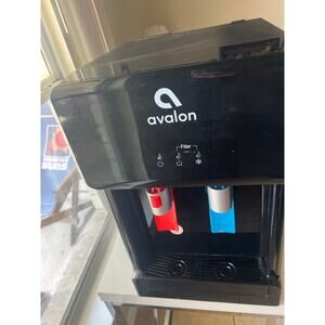 Avalon Countertop Bottleless Water Cooler Hot & Cold NSF Certified Filter Black